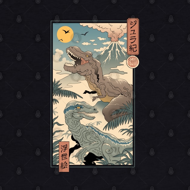 Jurassic Ukiyo-e 2 by Vincent Trinidad Art